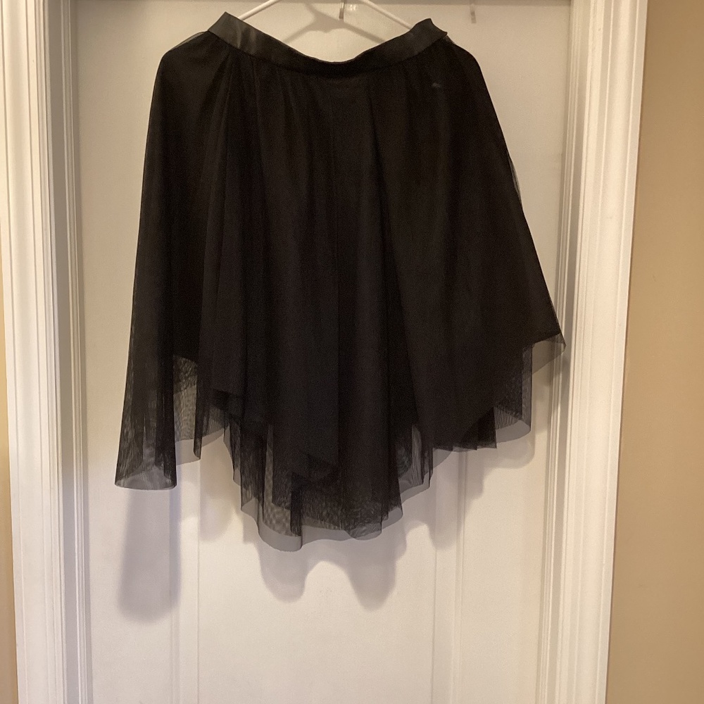 Zara Asymetrical Black tulle skirt size Small
